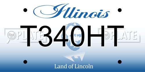 T340HT Illinois License Plate