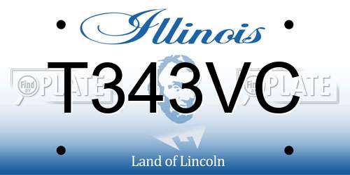 T343VC Illinois License Plate