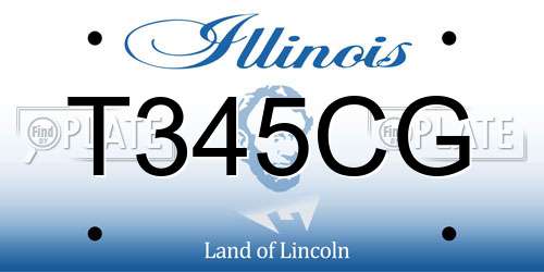 T345CG Illinois License Plate
