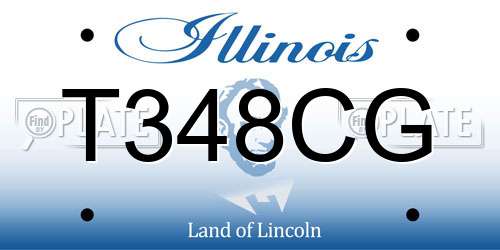 T348CG Illinois License Plate