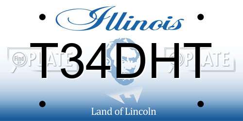 T34DHT Illinois License Plate