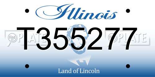 T355277 Illinois License Plate
