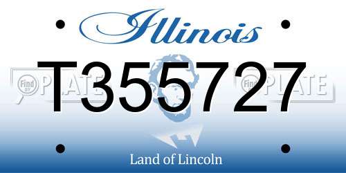 T355727 Illinois License Plate