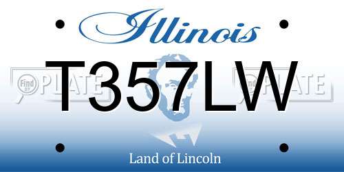 T357LW Illinois License Plate