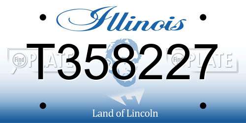 T358227 Illinois License Plate