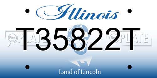 T35822T Illinois License Plate