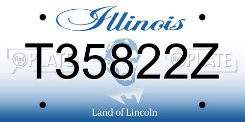 T35822Z Illinois License Plate