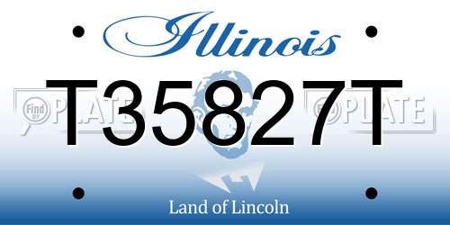 T35827T Illinois License Plate