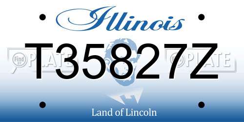 T35827Z Illinois License Plate