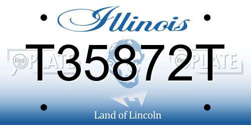 T35872T Illinois License Plate