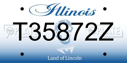 T35872Z Illinois License Plate