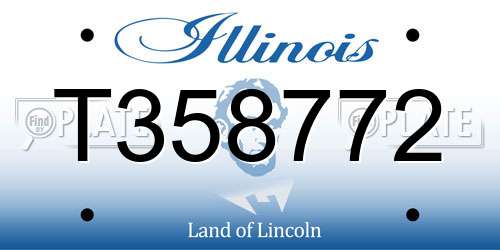 T358772 Illinois License Plate
