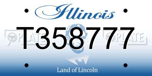 T358777 Illinois License Plate