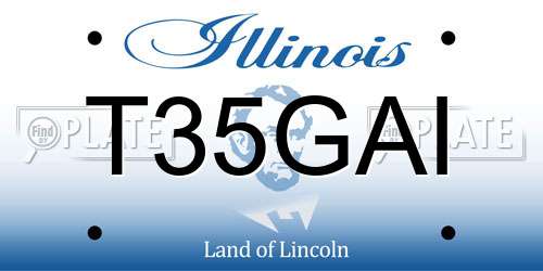 T35GAI Illinois License Plate