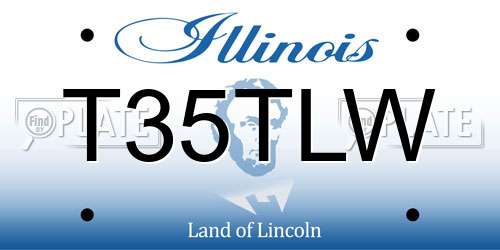 T35TLW Illinois License Plate