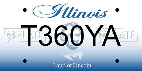T360YA Illinois License Plate