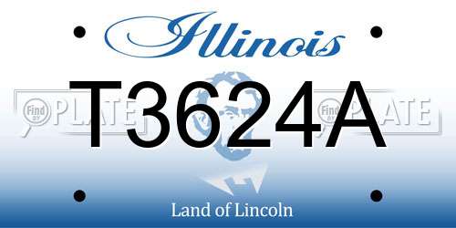 T3624A Illinois License Plate