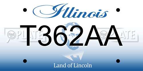 T362AA Illinois License Plate