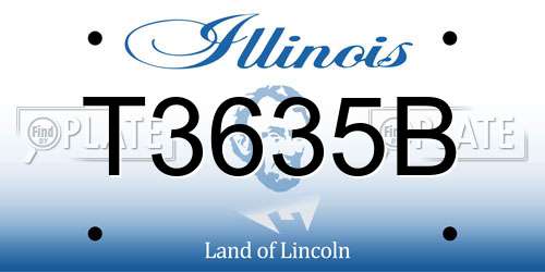 T3635B Illinois License Plate