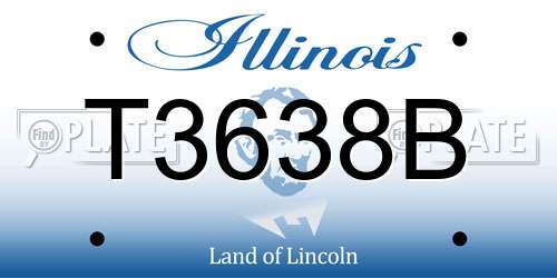 T3638B Illinois License Plate