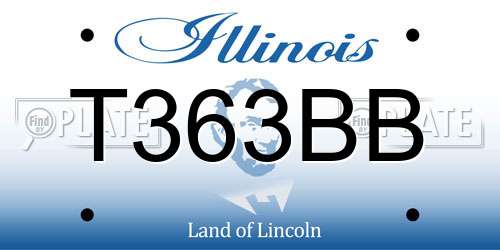 T363BB Illinois License Plate