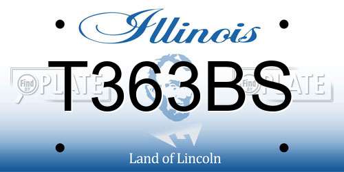 T363BS Illinois License Plate