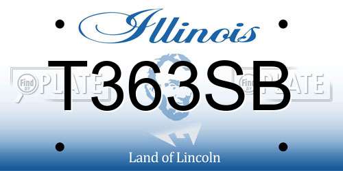 T363SB Illinois License Plate