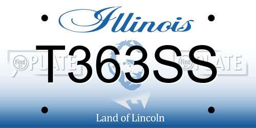 T363SS Illinois License Plate