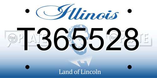 T365528 Illinois License Plate