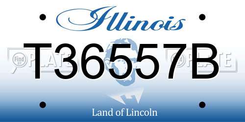 T36557B Illinois License Plate