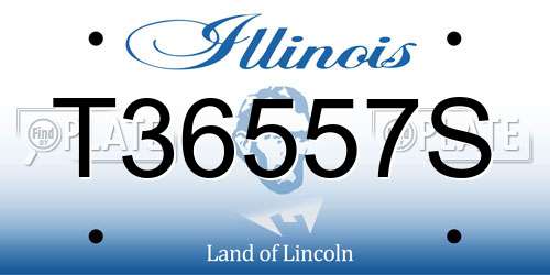 T36557S Illinois License Plate