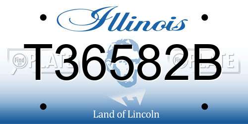 T36582B Illinois License Plate