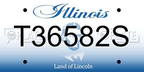 T36582S Illinois License Plate