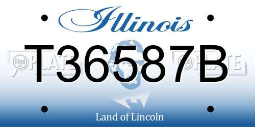 T36587B Illinois License Plate
