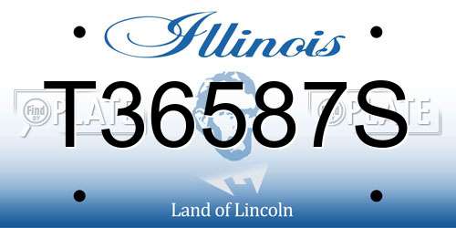 T36587S Illinois License Plate