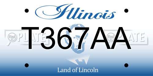 T367AA Illinois License Plate