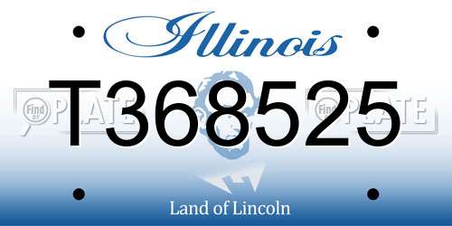 T368525 Illinois License Plate