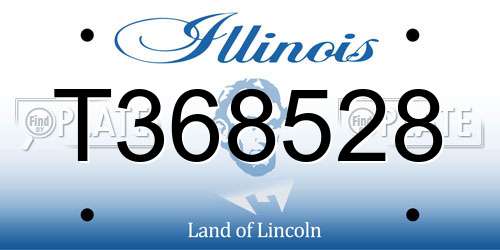 T368528 Illinois License Plate