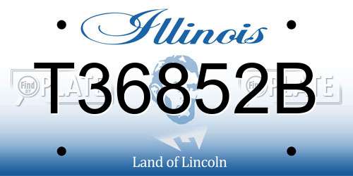 T36852B Illinois License Plate