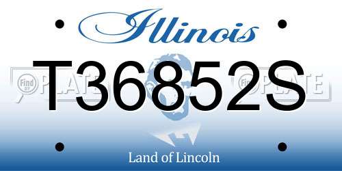 T36852S Illinois License Plate