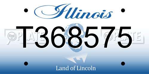 T368575 Illinois License Plate