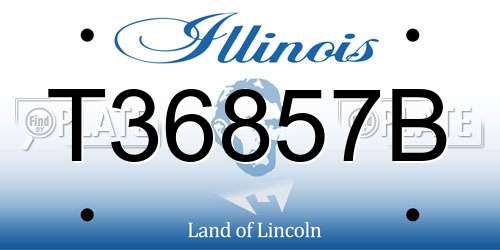 T36857B Illinois License Plate