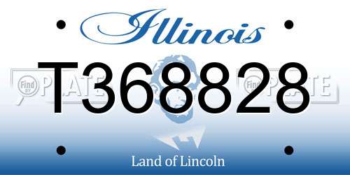 T368828 Illinois License Plate