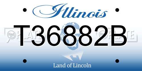 T36882B Illinois License Plate