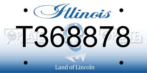T368878 Illinois License Plate