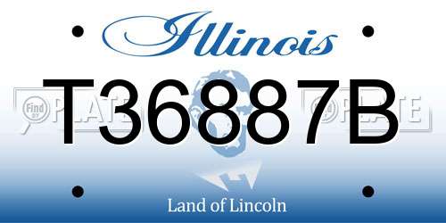 T36887B Illinois License Plate