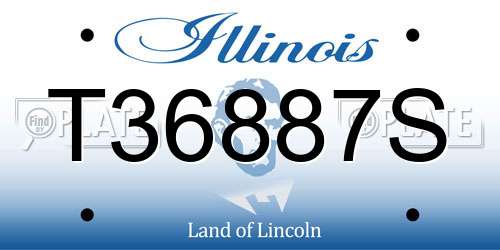 T36887S Illinois License Plate