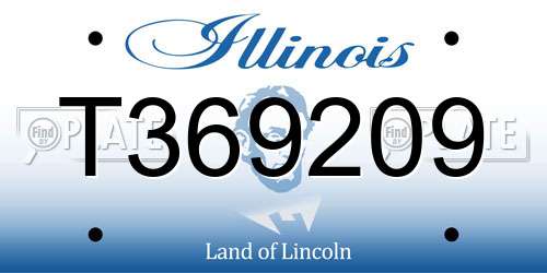 T369209 Illinois License Plate