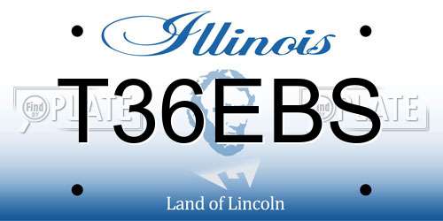 T36EBS Illinois License Plate