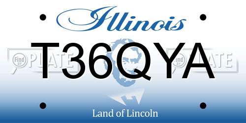 T36QYA Illinois License Plate